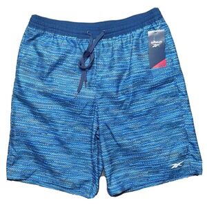REEBOK Men Small Humble Blue 9" Volley Swim Trunks NEW